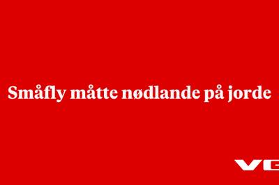 Småfly måtte nødlande på jorde
