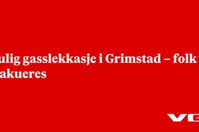 Mulig gasslekkasje i Grimstad – folk evakueres