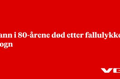 Mann i 80-årene død etter fallulykke i Frogn