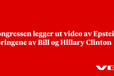Kongressen legger ut video av Epstein-høringene av Bill og Hillary Clinton