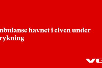 Ambulanse havnet i elven under utrykning