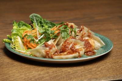 Dumplings med asiatisk dip