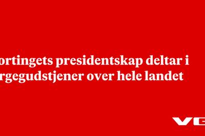 Stortingets presidentskap deltar i sørgegudstjener over hele landet