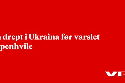 Én drept i Ukraina før varslet våpenhvile