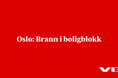 Oslo: Brann i boligblokk