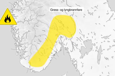 Sender ut gult farevarsel for skogbrann