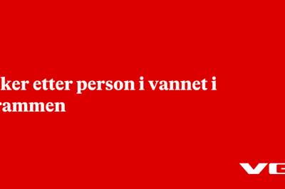 Søker etter person i vannet i Drammen