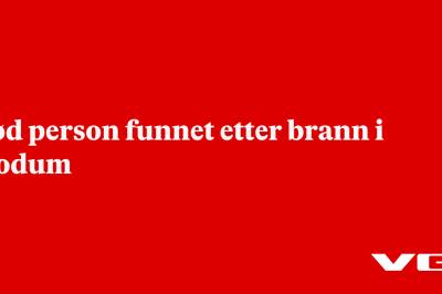 Død person funnet etter brann i Modum