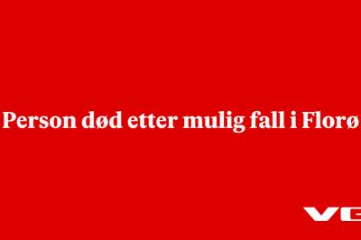 Person død etter mulig fall i Florø