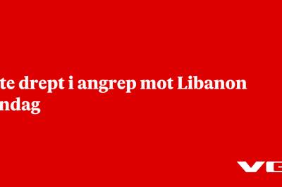 Åtte drept i angrep mot Libanon søndag