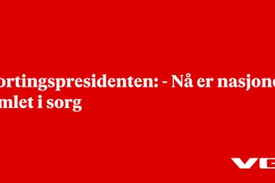 Stortingspresidenten: - Nå er nasjonen samlet i sorg