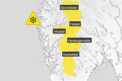 Det ventes lokal snøfokk i fjellet på grunn av kraftig vind