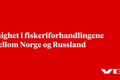 Enighet i fiskeriforhandlingene mellom Norge og Russland