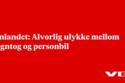 Innlandet: Alvorlig ulykke mellom vogntog og personbil