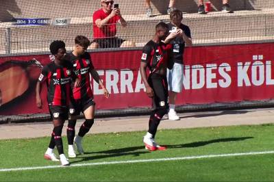 Christian Kofane med scoring for Bayer 04 Leverkusen