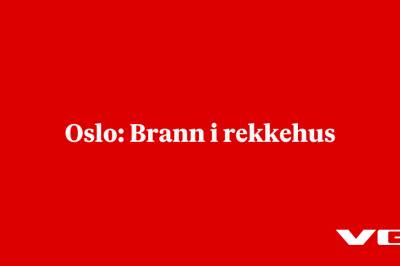 Oslo: Brann i rekkehus