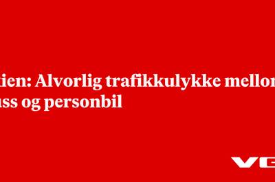 Skien: Alvorlig trafikkulykke mellom buss og personbil