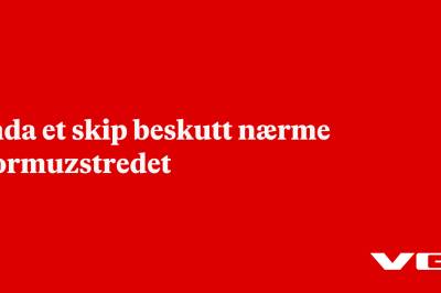 Enda et skip beskutt nærme Hormuzstredet
