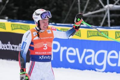 Frustrert Kristoffersen på pallen – nærmer seg milepæl