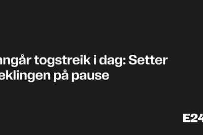 Unngår togstreik i dag: Setter meklingen på pause