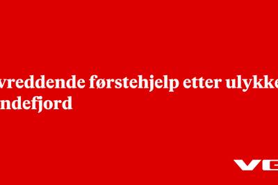 Livreddende førstehjelp etter ulykke i Sandefjord