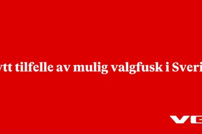 Nytt tilfelle av mulig valgfusk i Sverige