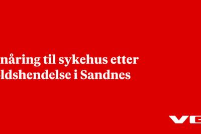 Tenåring til sykehus etter voldshendelse i Sandnes 