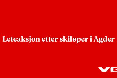Leteaksjon etter skiløper i Agder