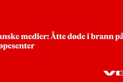 Iranske medier: Åtte døde i brann på kjøpesenter
