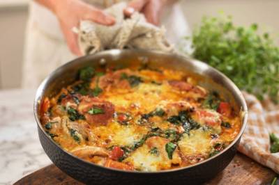 Kremet kylling med nduja og spinat