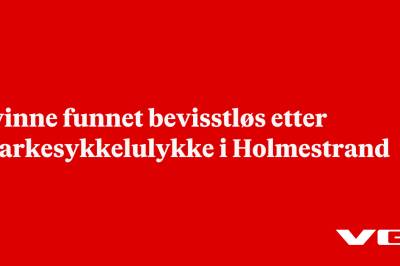 Kvinne funnet bevisstløs etter sparkesykkelulykke i Holmestrand