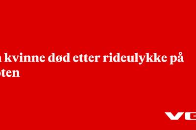 En kvinne død etter rideulykke på Toten