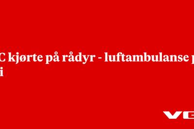 MC kjørte på rådyr - luftambulanse på vei