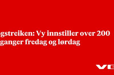 Togstreiken: Vy innstiller over 200 avganger fredag og lørdag