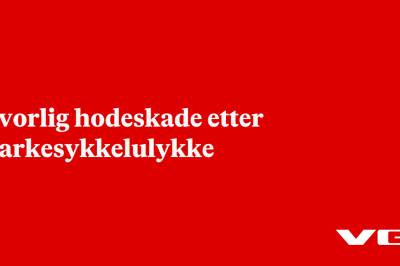 Alvorlig hodeskade etter sparkesykkelulykke