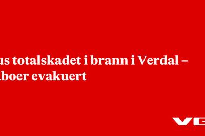 Hus totalskadet i brann i Verdal – naboer evakuert