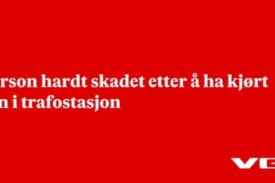 Person hardt skadet etter å ha kjørt inn i trafostasjon