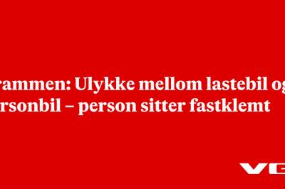 Drammen: Ulykke mellom lastebil og personbil – person sitter fastklemt