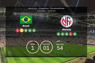 VM 2026 live: Brasil mot Norge – bekreftede lagoppstillinger og statistikk