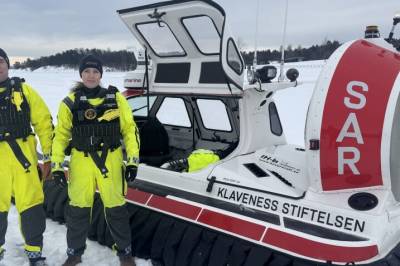 Isen er usikker, RS er på vakt med luftputebåt