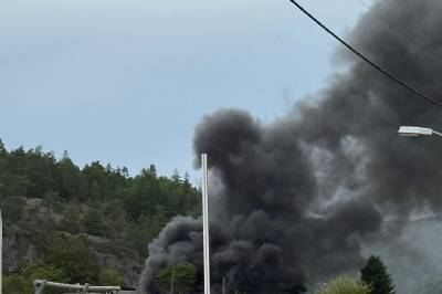 Brann på campingplass i Strömstad