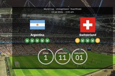 Argentina mot Sveits: VM 2026 – bekreftede lag, oppstillinger og statistikk