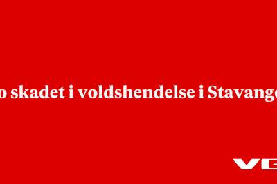 To skadet i voldshendelse i Stavanger
