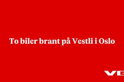 To biler brant på Vestli i Oslo