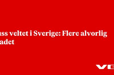 Buss veltet i Sverige: Flere alvorlig skadet
