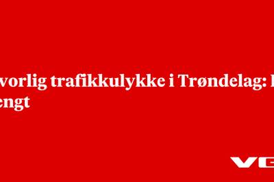 Alvorlig trafikkulykke i Trøndelag: E6 stengt