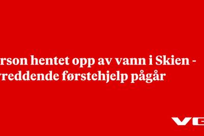 Person hentet opp av vann i Skien - livreddende førstehjelp pågår