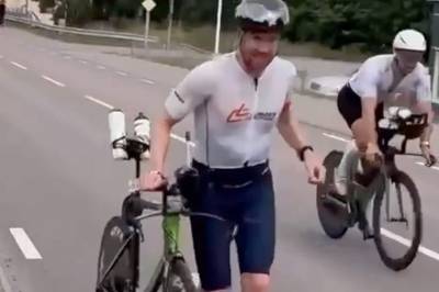 Løpte 35 kilometer med sykkelsko