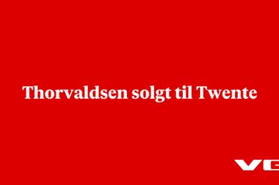 Thorvaldsen solgt til Twente