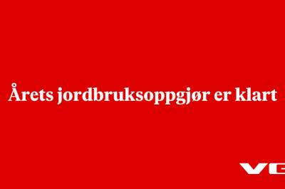 Årets jordbruksoppgjør er klart